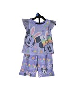 Disney Minnie Mouse Toddler Girls Easter Top and Pants Pajama Set Sz 18M - $117.40 MXN