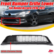 Front Bumper Mesh Grill Hood Grille w/ Chrome Trim For Honda Accord 2016... - £100.88 GBP