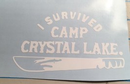 I Survived Camp Crystal Lake|Machete|Horror|Vinyl|Decal|Jason| Friday The13th - £3.15 GBP