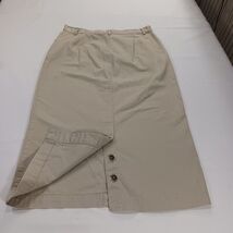Christopher & Banks RN#63823 Women's Tan/Khaki Cotton Denim Skirt Size 12 image 2