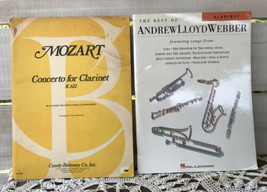 2 Clarinet Sheet Music Bks Mozart Concerto K. 622 + Best of Andrew Lloyd Webber - £23.48 GBP