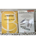 2 Clarinet Sheet Music Bks Mozart Concerto K. 622 + Best of Andrew Lloyd... - $40.19 CAD