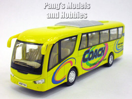7 inch Coach Bus 1/68 Scale (appox) Diecast Model by Kinsfun - YELLOW - £13.22 GBP