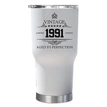 Vintage 1991 Limited Edition Tumbler Double Wall 30oz Gift for Women, Men - 30 Y - £23.29 GBP