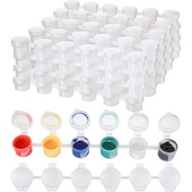 24 Strips Empty Paint Strips Paint Cup Pots Clear Storage Containers Pai... - £19.82 GBP