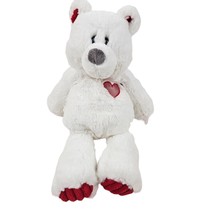 Mary Meyer Marshmallow Heartthrob Teddy Bear White Red Plush Soft Fuzzy Love - £31.15 GBP
