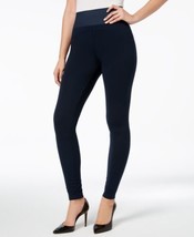 allbrand365 designer Womens Ponte Knit Smoothing Leggings Size Medium Color Navy - £27.49 GBP