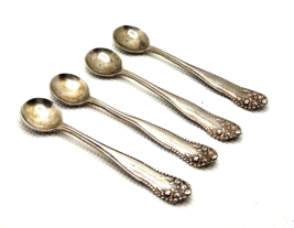 Set of 4 Antique Lancaster by Gorham Sterling Silver Individual Salt Spoons - $103.95