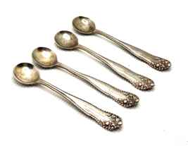 Set of 4 Antique Lancaster by Gorham Sterling Silver Individual Salt Spoons - £81.40 GBP