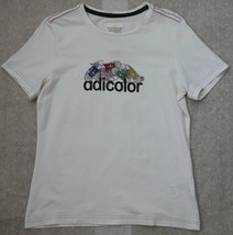 Adidas Women`s T-Shirt M Adicolor W5 Graphic White Series Cotton Stretch 2005 Vg - £39.27 GBP