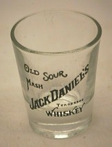 Jack Daniel&#39;s Shot Glass Old Sour Mash Tennessee Whiskey Man Cave Bar Barware - $14.84