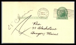 1951 US Postal Card - Nanticoke, Pennsylvania to Bangor, Maine T8 - $2.96