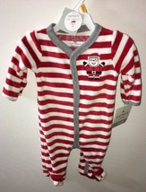 Nwt Carter's Santa Christmas Red White Stripe Pajamas Newborn Sleep & Play Baby - $23.28