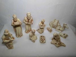 Beautiful Nativity Scene, Porcelain/Glass - 10 pc. Figurines, Animals - Fast Shp - £9.51 GBP