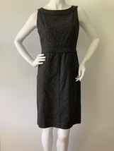 Ann Taylor Black/White/Gray Marled Lined Sleeveless Sheath Dress (Size 6P) - £7.99 GBP