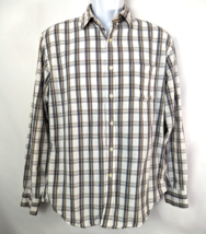 J Crew Mens Size L Plaid Shirt Tailored Fit Long Sleeve 100% Cotton - £14.11 GBP