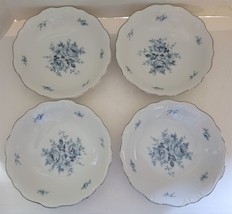 4 Vintage Johann Haviland Sepia Flowers 7 5/8&quot; Soup Bowls Replacements B... - £14.80 GBP