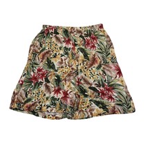 Teddi Shorts Womens Multicolor Floral High Rise Elastic Waist Pull On Culotte - £17.81 GBP