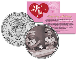 I Love Lucy The Chocolate Scene * Lucille Ball * Jfk Kennedy Half Dollar Us Coin - £6.72 GBP