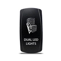 CH4x4 Rocker Switch Dual Led Ligths Symbol -Amber LED - £12.44 GBP