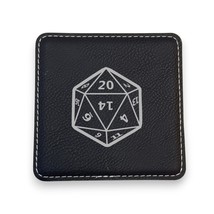 Coaster - D20 - SET OF 2 - Leather or Stitched Cork (Stitched Cork/Black) - $16.65