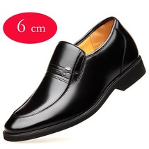 Increased 6 cm Men Formal Shoes Hidden Heel Men&#39;s Wedding Heighten Tall Male Dre - £65.08 GBP