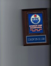 EDMONTON OILERS PLAQUE STANLEY CUP CHAMPIONS CHAMPS HOCKEY NHL - £3.95 GBP