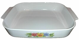 Corning Ware Casserole Lasagna Roasting Pan Corelle Summer Blush Pansy A... - $54.99