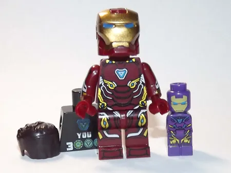 Building Iron-Man MK85 Damaged Tony Stark Movie Custom Minifigure Action Figures - £5.69 GBP