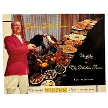 Vintage 1960s Old Las Vegas Casino Postcard Dunes Aladdin Room Nightly B... - $12.95