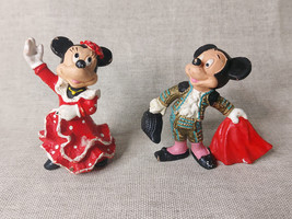 Vintage Bullyland Matador Mickey &amp; Flamenco Dancer Minnie Figures - £23.83 GBP