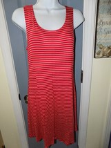 Olivia Rae Red Striped Tank Swing Dress Size M Women&#39;s NWOT - £26.03 GBP