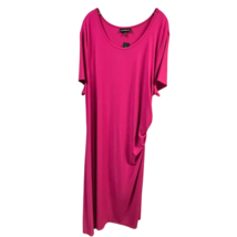 Lane Bryant Womens Dress Pink Ruched Maxi Half Sleeve Coastal Plus 26/28 New - £32.87 GBP