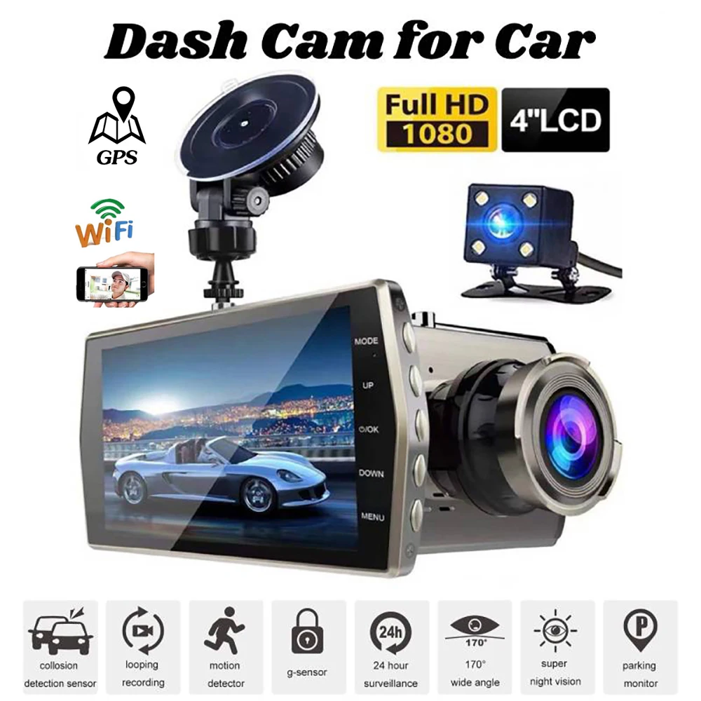 Car DVR Dash Cam WiFi HD 1080P Vehicle Camera Drive Video Recorder Night Vision - £29.01 GBP+