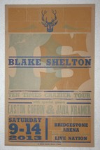 BLAKE SHELTON 2013 Bridgestone Arena Hatch Show Print Concert Poster JAN... - £101.26 GBP