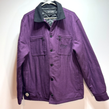 Welcome Skateboards Flannel Shirt Jacket Size Large Nightshade Insulated... - $55.24