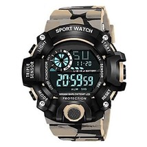 Montre de sport numérique multifonctionnelle à cadran noir pour hommes e... - $21.80