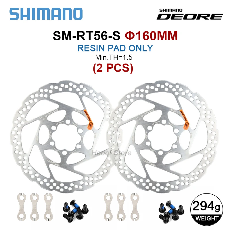 Shimano Deore Rotor Sm RT56 RT26 160/180mm 6 Bolt Ke Disc Altus RT10 Center Lock - £150.12 GBP