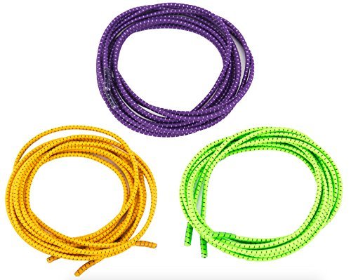 No Tie Stretch Shoelace 3-Pack - Save Time On Tying Shoes, Boots & Sneakers