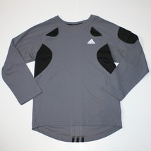 Adidas Boy&#39;s Base Layer Activewear Gray &amp; Black Long Sleeve Top size You... - £3.85 GBP