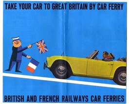1965 Take Your Car to Great Britain by Car Ferry Brochure - $24.72