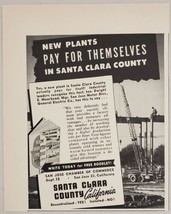 1951 Print Ad Industrial Plants Santa Clara County California Chamber Commerce - £8.94 GBP