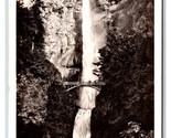 RPPC Multnomah Falls w Footbridge Columbia River OR Oregon Sawyer Photo W9 - £2.33 GBP