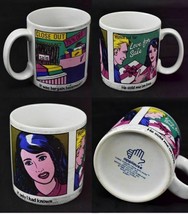 Vintage 80s Applause Watch Out For Love For Sale Pop Art Mug - £25.59 GBP