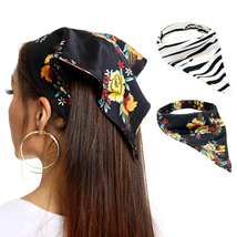 Floral Elastic Hair Scarf Headband Bandana, 2 PCS Hair Bandana Headband Head Sca - £9.50 GBP