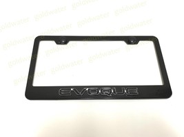 3D Evoque Emblem Black Powder Coated Metal Steel License Plate Frame Holder - $23.92