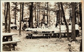 Vintage RPPC Kodak Postcard Allen State Park Pennsylvania Family Picnic Unposted - £11.79 GBP