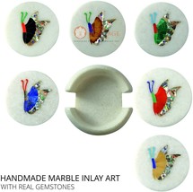 Handmade Tea Coaster Set Kitchenware Marble White Housewarming Gift E1951 - $226.72