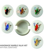 Handmade Tea Coaster Set Kitchenware Marble White Housewarming Gift E1951 - $226.72