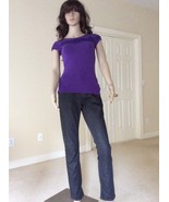 Women&#39;s Zara Basic Denim Black Skinny Fit Stretch Jeans Sz 6 Inseam 28 - £8.90 GBP